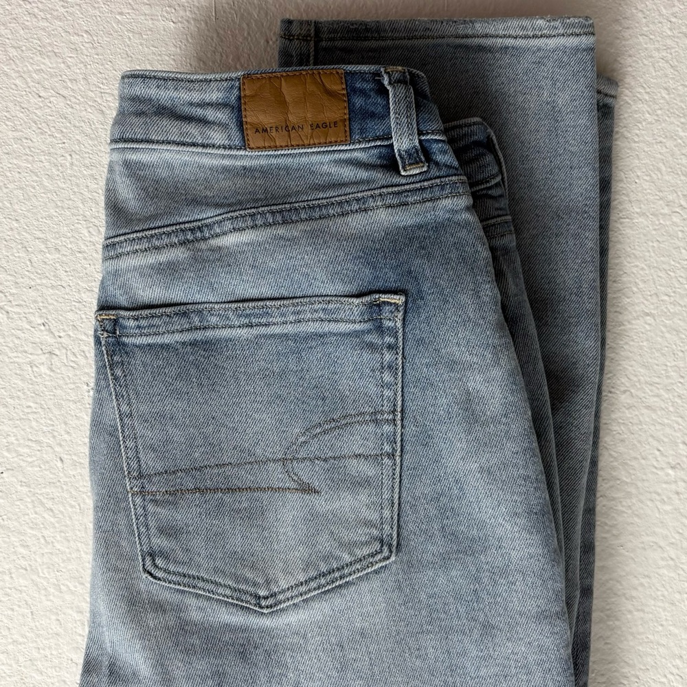 American Eagle AE Mom Straight Jean stretch Women's Jeans size 6 short - Picture 8 of 12